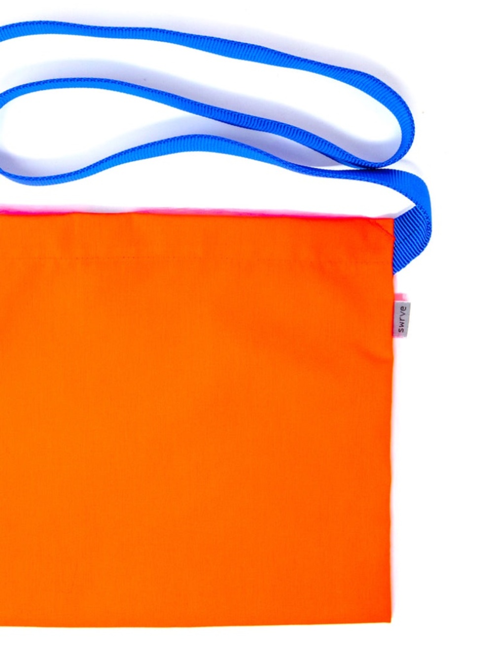 Swrve Fluorescent Orange Poly Musette Bag, Reflective (NWT, Made in Los Angeles)